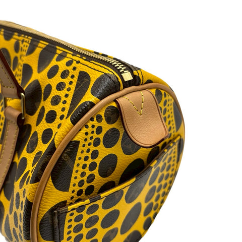 【美品】 LOUIS VUITTON ルイ・ヴィトン PAPILLON×草間 弥生 パピヨン30 パンプキンドット ハンドバッグ MB3152(2012年) イエロー PVC×レザー 中古 USED バッグ