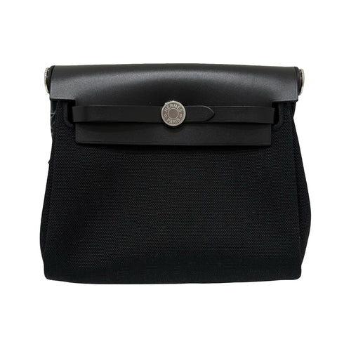 【新品未使用】 Hermes エルメス HERBAG ZIP 20 エールバッグジップ 20 ミニ ショルダーバッグ W刻 (2024年) ブラック キャンバスxレザー 新品未使用 NEW バッグ