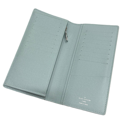 【中古】 LOUIS VUITTON ルイ・ヴィトン LONG WALLET モノグラム・アクアガーデン ポルトフォイユブラザ 長財布 小物 ホワイト ブルー キャバス 中古 WHITE AND BLUE CANVAS LEATHER