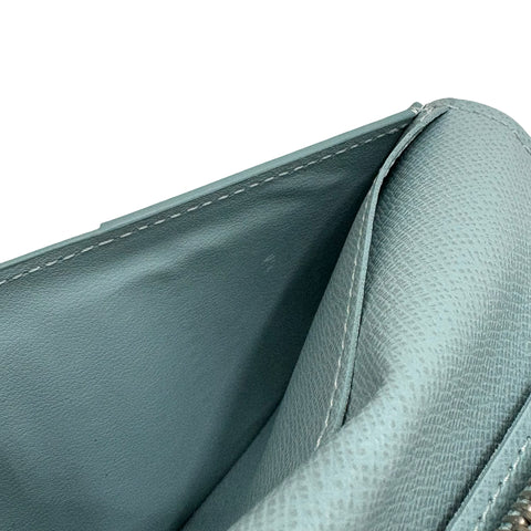 【中古】 LOUIS VUITTON ルイ・ヴィトン LONG WALLET モノグラム・アクアガーデン ポルトフォイユブラザ 長財布 小物 ホワイト ブルー キャバス 中古 WHITE AND BLUE CANVAS LEATHER