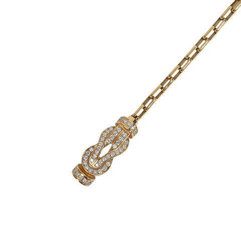 【中古】FRED フレッド K18PG DIAMOND CHANCE INFINIE BRACELET シャンスアンフィニ フルパヴェ ダイヤモンド ブレスレット 8.2g