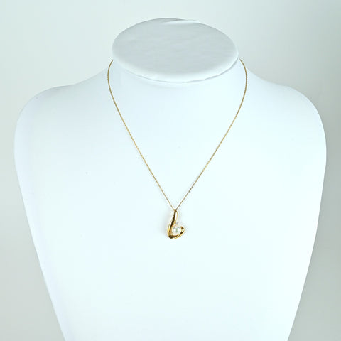 【中古】MIKIMOTO ミキモト K18YG Akoya Pearl アコヤパールネックレス P6.8mm 39.5cm 3.1g