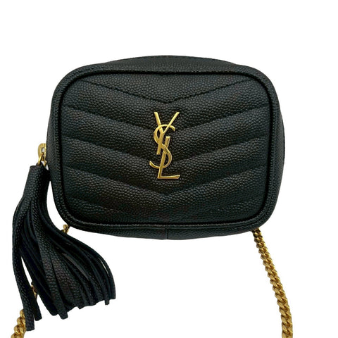 【美品】 SAINT LAURENT サンローラン BABY LOU SHOULDERBAG ベイビールー ショルダーバッグ ブラック レザー 中古 USED バッグ