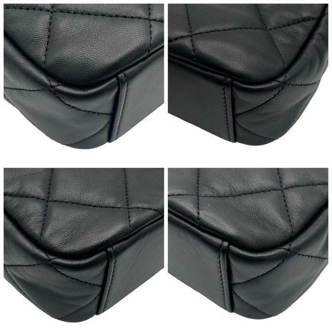 【中古】 CHANEL シャネル MATELASSE SHOULDERBAG カメラバッグ ショルダーバッグ ランダム番(2021年~) ブラック ラムスキン 中古 USED バッグ