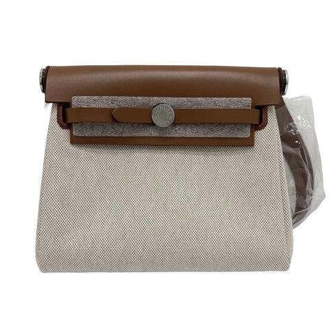 【新品未使用】 Hermes エルメス HERBAG ZIP 20 エールバッグジップ 20 ミニ ショルダーバッグ W刻 (2024年) ゴールド キャンバスxレザー 新品未使用 NEW バッグ