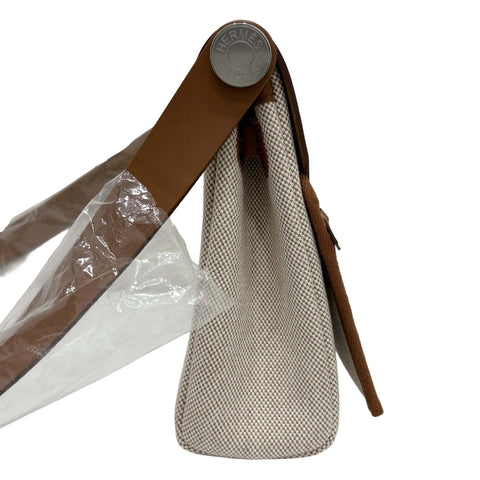 【新品未使用】 Hermes エルメス HERBAG ZIP 20 エールバッグジップ 20 ミニ ショルダーバッグ W刻 (2024年) ゴールド キャンバスxレザー 新品未使用 NEW バッグ