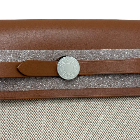 【新品未使用】 Hermes エルメス HERBAG ZIP 20 エールバッグジップ 20 ミニ ショルダーバッグ W刻 (2024年) ゴールド キャンバスxレザー 新品未使用 NEW バッグ