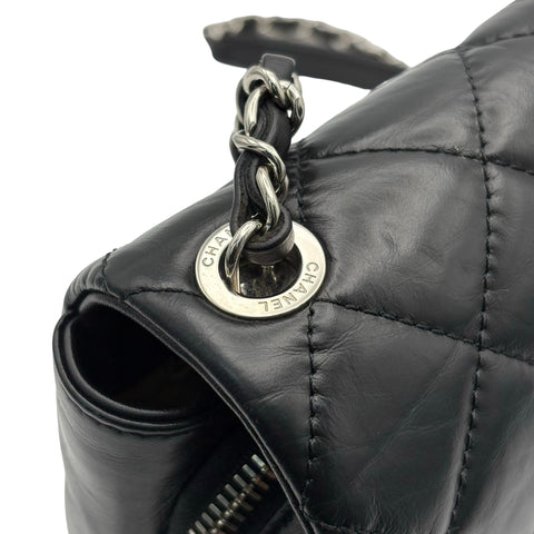 【中古】 CHANEL シャネル SMALLFLAPBAG スモールフラップバッグ ショルダーバッグ 28番台(2019年) ブラック カーフスキン 中古 USED バッグ