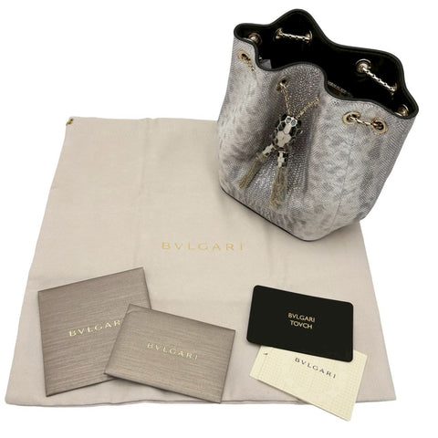 【未使用】 BVLGARI ブルガリ MINISHOULDERBAG ミニショルダーバッグ ショルダーバッグ ICチップ シルバー レザー 未使用  バッグ