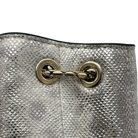 【未使用】 BVLGARI ブルガリ MINISHOULDERBAG ミニショルダーバッグ ショルダーバッグ ICチップ シルバー レザー 未使用  バッグ