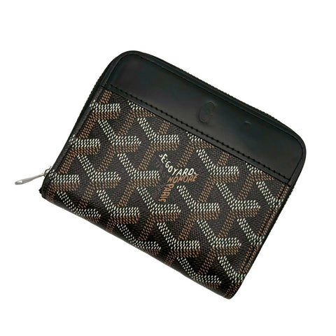 【中古】 GOYARD ゴヤール MATIGNON PM マティニョン PM 財布 小物 ブラック キャンバス×カーフスキン 中古 BLACK CANVAS×CALFSKIN