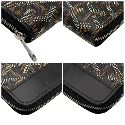 【中古】 GOYARD ゴヤール MATIGNON PM マティニョン PM 財布 小物 ブラック キャンバス×カーフスキン 中古 BLACK CANVAS×CALFSKIN