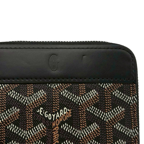 【中古】 GOYARD ゴヤール MATIGNON PM マティニョン PM 財布 小物 ブラック キャンバス×カーフスキン 中古 BLACK CANVAS×CALFSKIN