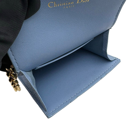 【中古】 Christian Dior クリスチャン ディオール PHONE SHOULDER フォンショルダー ショルダーバッグ ブルー系 ラムスキン 中古 USED バッグ