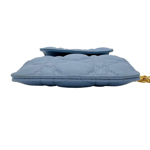 【中古】 Christian Dior クリスチャン ディオール PHONE SHOULDER フォンショルダー ショルダーバッグ ブルー系 ラムスキン 中古 USED バッグ