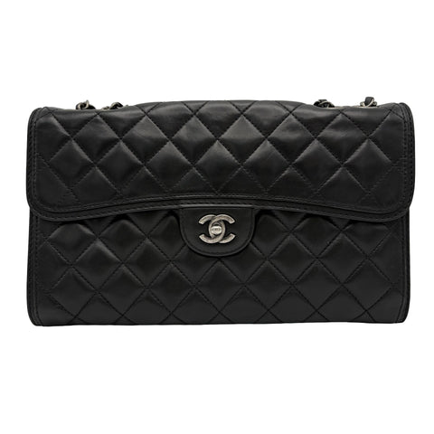 【中古】 CHANEL シャネル CHAINSHOULDERBAG チェーンショルダーバッグ ショルダーバッグ 18番台(2013-2014年) ブラック ラムスキン 中古 USED バッグ