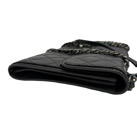 【中古】 CHANEL シャネル CHAINSHOULDERBAG チェーンショルダーバッグ ショルダーバッグ 18番台(2013-2014年) ブラック ラムスキン 中古 USED バッグ