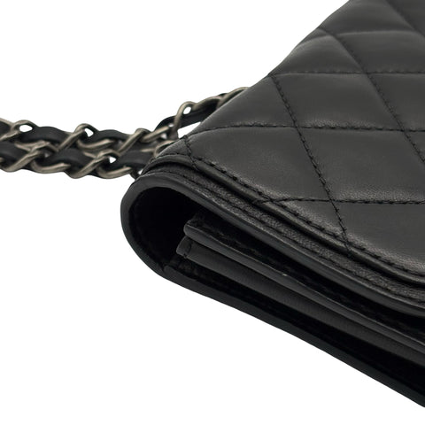 【中古】 CHANEL シャネル CHAINSHOULDERBAG チェーンショルダーバッグ ショルダーバッグ 18番台(2013-2014年) ブラック ラムスキン 中古 USED バッグ