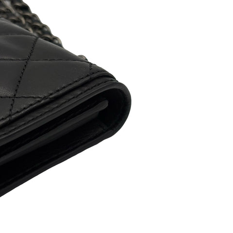 【中古】 CHANEL シャネル CHAINSHOULDERBAG チェーンショルダーバッグ ショルダーバッグ 18番台(2013-2014年) ブラック ラムスキン 中古 USED バッグ