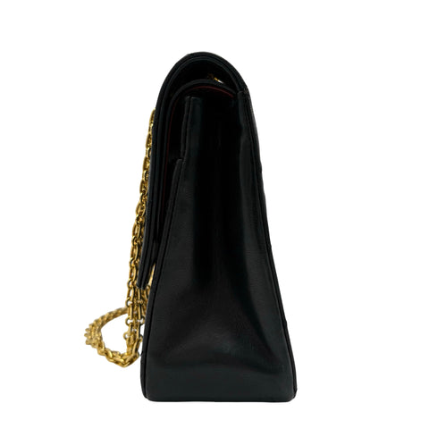 【中古】 CHANEL シャネル MATELASSE SHOULDERBAG マトラッセチェーンショルダーバッグ ショルダーバッグ 0番台(1988-1992年) ブラック ラムスキン ヴィンテージ 中古 USED バッグ