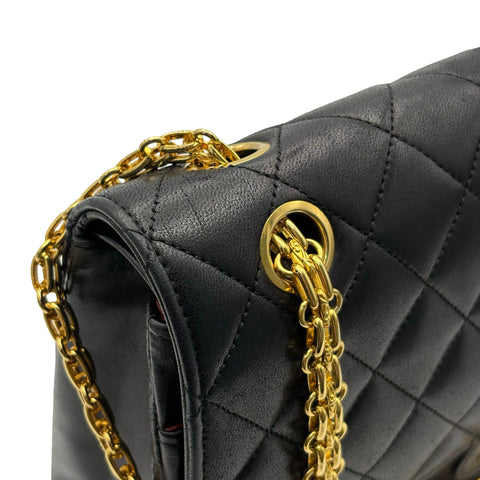 【中古】 CHANEL シャネル MATELASSE SHOULDERBAG マトラッセチェーンショルダーバッグ ショルダーバッグ 0番台(1988-1992年) ブラック ラムスキン ヴィンテージ 中古 USED バッグ