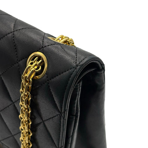 【中古】 CHANEL シャネル MATELASSE SHOULDERBAG マトラッセチェーンショルダーバッグ ショルダーバッグ 0番台(1988-1992年) ブラック ラムスキン ヴィンテージ 中古 USED バッグ