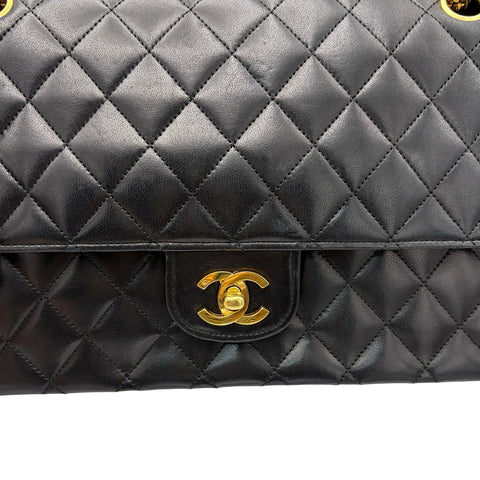 【中古】 CHANEL シャネル MATELASSE SHOULDERBAG マトラッセチェーンショルダーバッグ ショルダーバッグ 0番台(1988-1992年) ブラック ラムスキン ヴィンテージ 中古 USED バッグ
