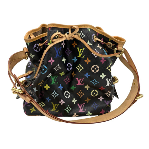 【中古】 LOUIS VUITTON ルイ・ヴィトン PETIT NOE(M42230) プチ・ノエ ショルダーバッグ ショルダーバッグ OA1077(2007年) マルチカラー PVC×キャンバス 中古 USED バッグ