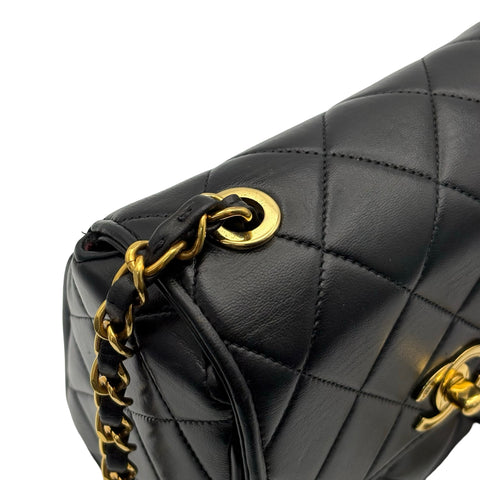 【中古】 CHANEL シャネル MATELASSE CHAINSHOULDERBAG チェーンショルダーバッグ ショルダーバッグ 2番台(1993-1994年) ブラック ラムスキン ヴィンテージ 中古 USED バッグ