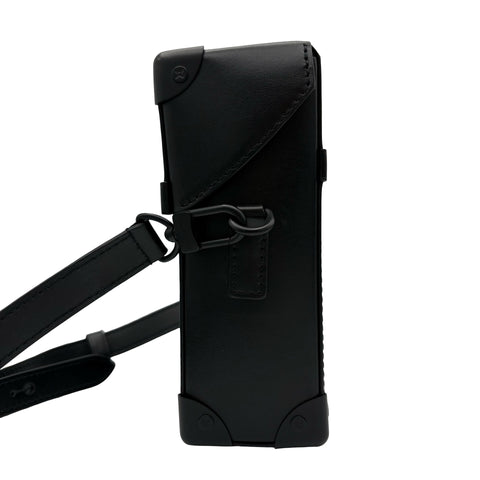 【中古】 LOUIS VUITTON ルイ・ヴィトン Vertical Trunk Wearable Wallet ヴェルティカルトランクウォレット ショルダーバッグ ICチップ(2021年~) ブラック キャンバス 中古 USED バッグ
