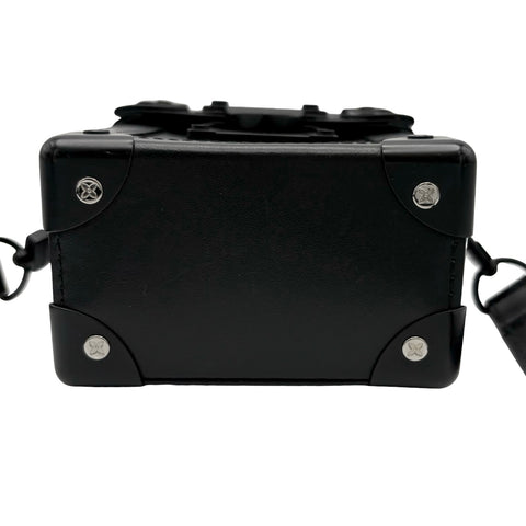 【中古】 LOUIS VUITTON ルイ・ヴィトン Vertical Trunk Wearable Wallet ヴェルティカルトランクウォレット ショルダーバッグ ICチップ(2021年~) ブラック キャンバス 中古 USED バッグ
