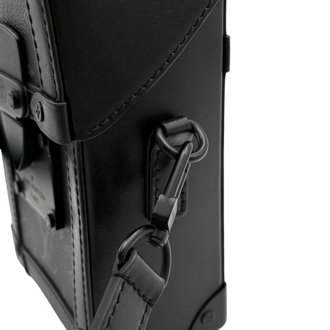 【中古】 LOUIS VUITTON ルイ・ヴィトン Vertical Trunk Wearable Wallet ヴェルティカルトランクウォレット ショルダーバッグ ICチップ(2021年~) ブラック キャンバス 中古 USED バッグ
