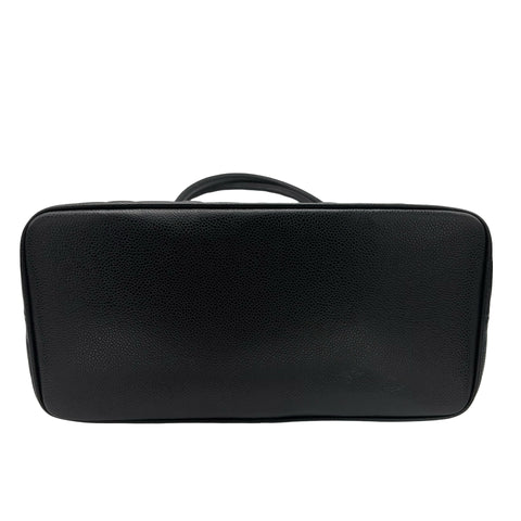 【中古】 CHANEL シャネル 復刻TOTEBAG 復刻トート トートバッグ 6番台(2000‐2001年) ブラック キャビアスキン ヴィンテージ 中古 USED バッグ