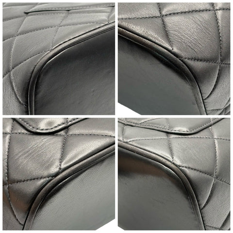 【中古】 CHANEL シャネル 復刻TOTEBAG 復刻トート トートバッグ 6番台(2000-2001年) ブラック ラムスキン ヴィンテージ 中古 USED バッグ