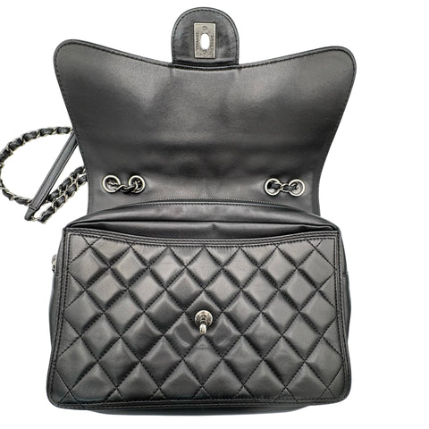 【中古】 CHANEL シャネル CCFLAPSHOULDERBAG CCフラップショルダーバッグ ショルダーバッグ 18番台(2013-2014年) ブラック ラムスキン 中古 USED バッグ