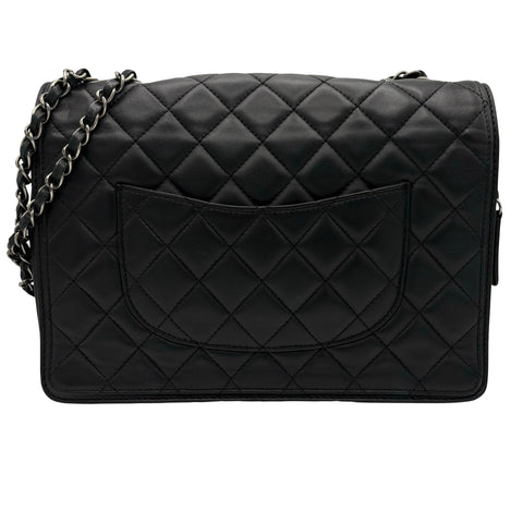 【中古】 CHANEL シャネル CCFLAPSHOULDERBAG CCフラップショルダーバッグ ショルダーバッグ 18番台(2013-2014年) ブラック ラムスキン 中古 USED バッグ