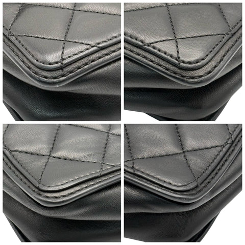 【中古】 CHANEL シャネル CCFLAPSHOULDERBAG CCフラップショルダーバッグ ショルダーバッグ 18番台(2013-2014年) ブラック ラムスキン 中古 USED バッグ
