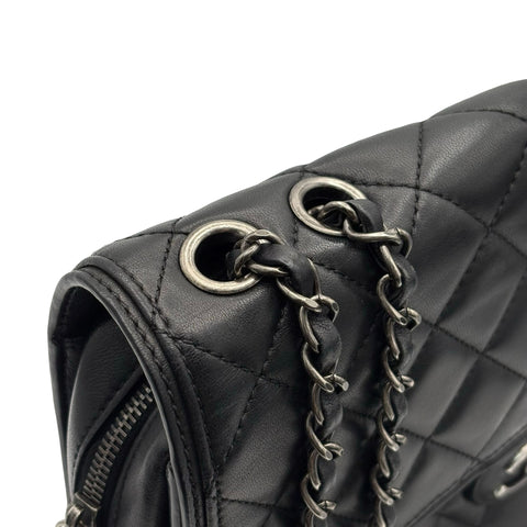 【中古】 CHANEL シャネル CCFLAPSHOULDERBAG CCフラップショルダーバッグ ショルダーバッグ 18番台(2013-2014年) ブラック ラムスキン 中古 USED バッグ