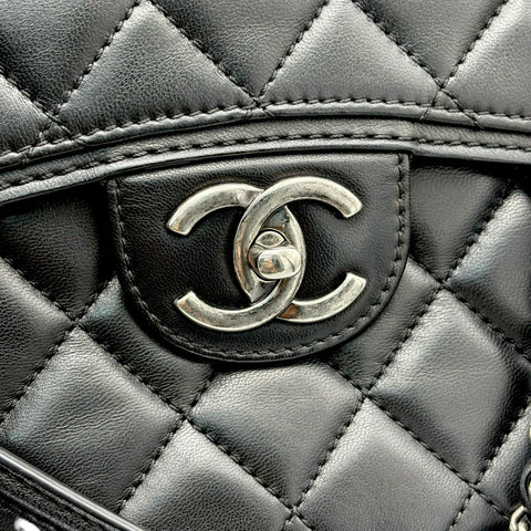 【中古】 CHANEL シャネル CCFLAPSHOULDERBAG CCフラップショルダーバッグ ショルダーバッグ 18番台(2013-2014年) ブラック ラムスキン 中古 USED バッグ