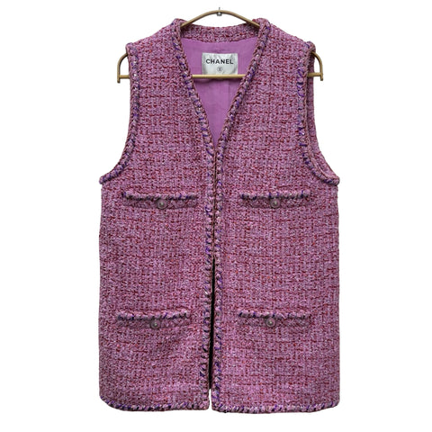 【中古】CHANEL シャネル TWEEDBEST ツイード ベスト ジレ 38 USED 中古 2021年 CLOTHES 洋服