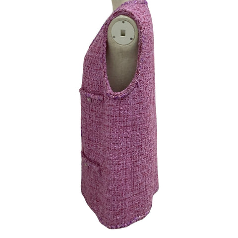 【中古】CHANEL シャネル TWEEDBEST ツイード ベスト ジレ 38 USED 中古 2021年 CLOTHES 洋服