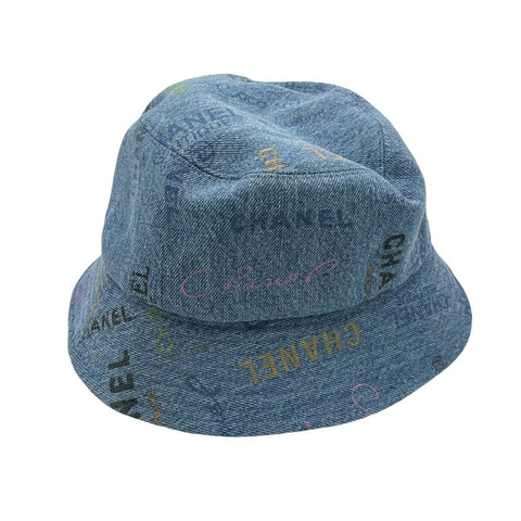 【美品】 CHANEL シャネル HAT ハット Sサイズ デニム USED 中古 帽子