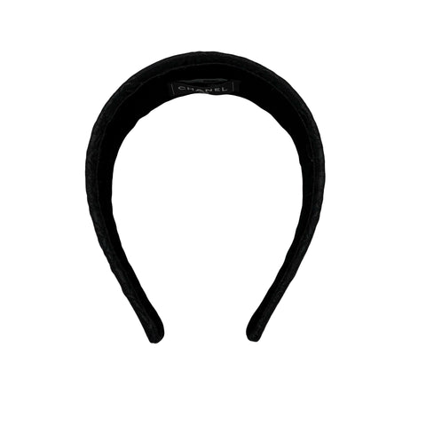 【美品】 CHANEL シャネル HEADBAND カチューシャ 小物 ブラック 中古 BLACK