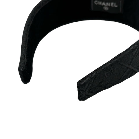 【美品】 CHANEL シャネル HEADBAND カチューシャ 小物 ブラック 中古 BLACK
