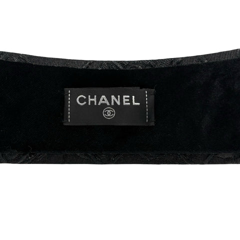 【美品】 CHANEL シャネル HEADBAND カチューシャ 小物 ブラック 中古 BLACK