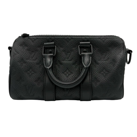 【中古】 LOUIS VUITTON ルイ・ヴィトン KEEPALL BANDOULIERE 25 キーポルバンドリエール25 ショルダーバッグ ICチップ(2021年~) ブラック トリヨン 中古 USED バッグ