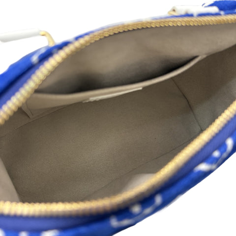 【中古】 LOUIS VUITTON ルイ・ヴィトン SPEEDY BANDOULIERE(M20751) スピーディバンドリエール20 ショルダーバッグ ICチップ(2021年~) ブルー ジャガードベルベット USED バッグ