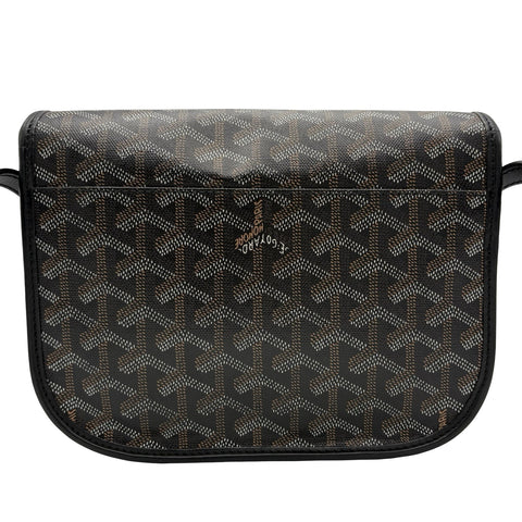 【中古】 GOYARD ゴヤール BELVEDERE PM ベルヴェデルPM ショルダーバッグ ブラック PVC×レザー 中古 USED バッグ
