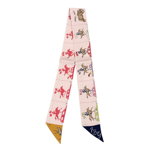 【新品未使用】 Hermes エルメス  ツイリー《エルメス・パラード》 小物 ローズ・パール / マリン / マルチカラー シルク100% 新品未使用 SILK 100%