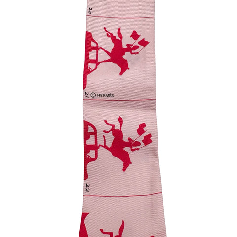 【新品未使用】 Hermes エルメス  ツイリー《エルメス・パラード》 小物 ローズ・パール / マリン / マルチカラー シルク100% 新品未使用 SILK 100%